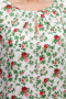 Блуза "Олси" 1610013/1 ОЛСИ (Розы красные на белом)